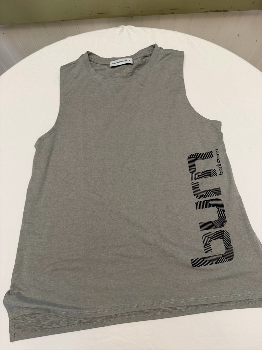 Grey Sleeveless Shirt with Side Logo